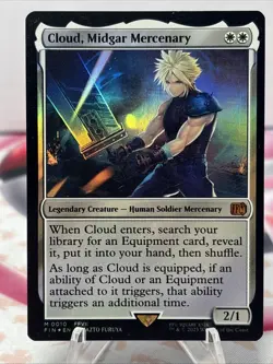 Cloud, Midgar Mercenary Holo Foil M0010 Final Fantasy MTG Magic the Gathering NM - Image 1