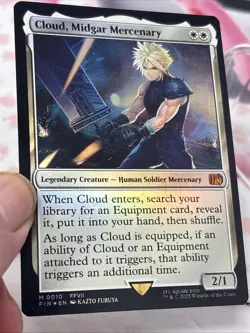 Cloud, Midgar Mercenary Holo Foil M0010 Final Fantasy MTG Magic the Gathering NM - Image 3