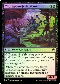 MTG-Thornplate Intimidator Bloomburrow(NM-FOIL)#117 - Image 1