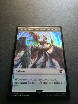 MTG Emblem Foil Sephiroth, One-Winged Angel Robot Warrior Double-Sided Token FF - Image 1