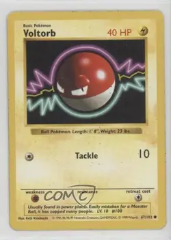 Voltorb Shadowless Pokemon Base Set #67 1999 ow4 - Image 1
