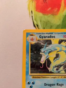 Pokemon Gyarados Base Set 1999-2000 4th Print Holo Rare 6/102 UK Print MP - Image 3