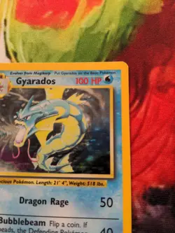 Pokemon Gyarados Base Set 1999-2000 4th Print Holo Rare 6/102 UK Print MP - Image 4