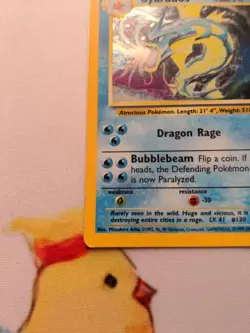 Pokemon Gyarados Base Set 1999-2000 4th Print Holo Rare 6/102 UK Print MP - Image 5