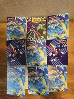 Pokemon TCG Mini Portfolio Binder Lot Of 9 Lugia Vulpix Silver Tempest Holds 60 - Image 1