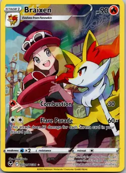 Braixen TG01/TG30 Pokemon TCG SWSH12: Silver Tempest Trainer Gallery Ultra Rare - Image 1