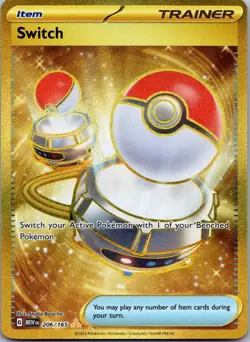 Switch - 206/165 Pokemon TCG SV: Scarlet & Violet 151 Hyper Rare NM - Image 1