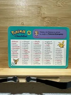 1999 Pokemon Trading Cards: Nintendo Creatures Adventure - Check List - Lot of 2 - Image 1
