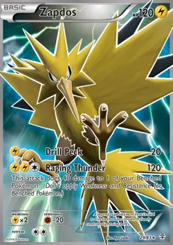 Moderately Played Zapdos - 29/83 - Full Art Ultra Rare Pokemon Generations - Image 1