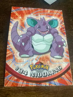 Pokemon TV Animation Edition #34 Nidoking Non Holo Topps 151 original vintage - Image 1
