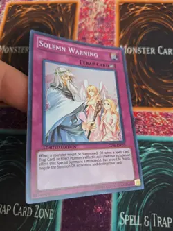 Yugioh Solemn Warning CT08-EN015 Super Rare Limited Near Mint - Image 2