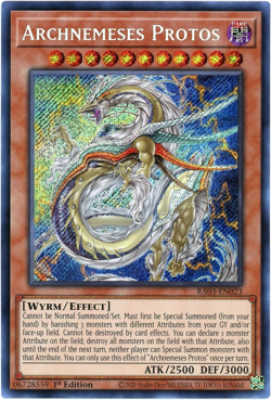 YuGiOh! Archnemeses Protos RA03-EN023 Secret Rare 1st Edition NM English - Image 1