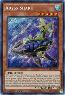 Yugioh! Abyss Shark - RA03-EN030 - Secret Rare - Quarter Century Bonanza NM/M - Image 1
