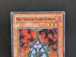 Yugioh-Neo-Spacian Flare Scarab-Super Rare-1st Edition-POTD EN004 (LP) - Image 2