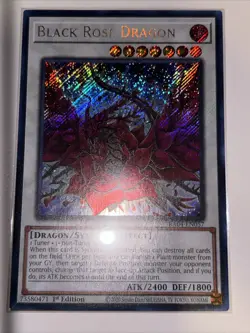 Yugioh Black Rose Dragon Secret Rare RA04 - Image 1