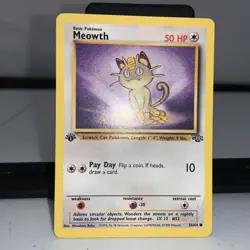 Pokemon MEOWTH 1st Edition Jungle Pack Fresh quality 1999 Card #56/64 - Image 1