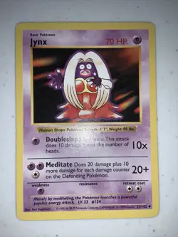 Shadowless Jynx 31/102 Base Set 1999 Pokemon Card - Lightly Played Condition - Image 1