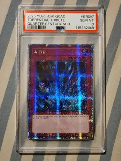 2025 Yu-Gi-Oh! Torrential Tribute Card PSA 10 Quarter Century SCR Korean - Image 1