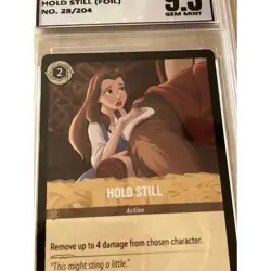 Graded 2023 Disney Lorcana Beauty and the Beast Hold Still Foil 9.5 BDG Card - Image 3
