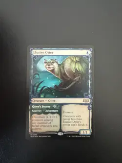 Foil Elusive Otter (Showcase) Wilds of Eldraine Mtg Rare 289 - Image 1