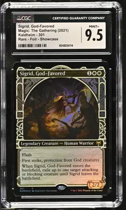 SIGRID, GOD-FAVORED Kaldheim Showcase Foil CGC 9.5 MTG [Nostalgium] - Image 1