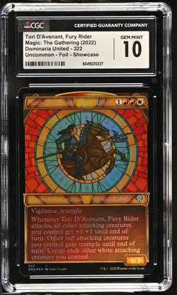 TORI D'AVENANT, FURY RIDER Dominaria United Showcase Foil CGC 10 MTG - Image 1