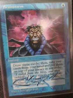 MTG BRAINSTORM SHADOW SIGNED BY CHRIS RUSH - Image 1