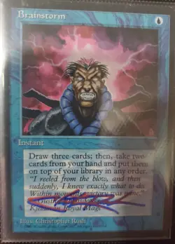 MTG BRAINSTORM SHADOW SIGNED BY CHRIS RUSH - Image 1