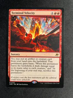 MTG Terminal Velocity, NM-Mint, (EOE #163) Regular - Image 1