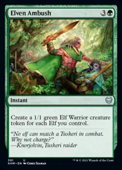 MTG NM English Elven Ambush [Kaldheim] Near Mint - Image 1