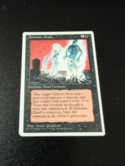Animate Dead 4th Edition 1995 Near Mint - Vintage MTG Magic The Gathering - Image 1