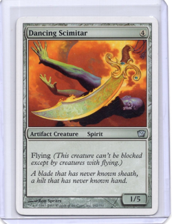 Dancing Scimitar 292/350 9th Edition MTG Magic the Gathering Uncommon LP - Image 1