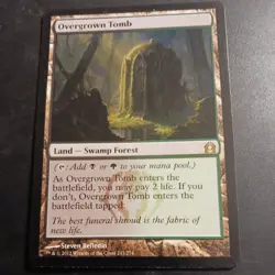 Mtg Overgrown Tomb NM Return to Ravnica Shock Land Rare Magic Card - Image 1