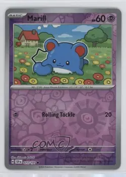 Marill Reverse Foil Pokemon SV08: Surging Sparks #073 0x7f - Image 1