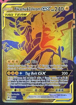 Pokemon Pikachu & Zekrom GX SM248 Tag Team Holo Sun & Moon Promo NM Condition - Image 1