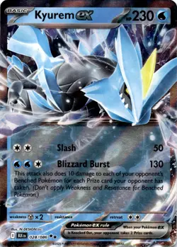 Kyurem ex (028/086) Double Rare SV: Black Bolt NM Pokemon TCG - Image 1