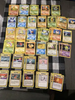 Pokemon Base Set Common, Uncommon, Trainer Lot Of 47 - Image 1