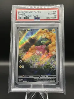 2024 Pokemon Paldean Fates #226 Pawmi Gem Mint Illustration Rare PSA 10 - Image 1