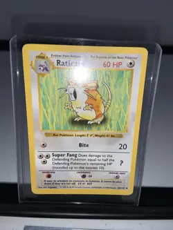 1999 Pokemon Base Set Shadowless Raticate 40/102 NM/ - Image 1