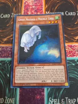 Yugioh Ghost Mourner & Moonlit Chill RA02-EN015 Secret Rare 1st Edition NM - Image 1