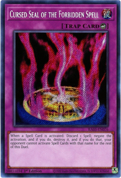 Yugioh! Cursed Seal of the Forbidden Spell RA03-EN076 Secret Rare NM English - Image 1