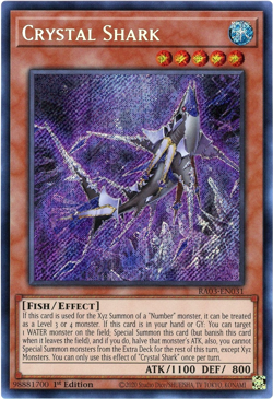 Yugioh! Crystal Shark - RA03-EN031 - Secret Rare NM/M Quarter Century Bonanza - Image 1