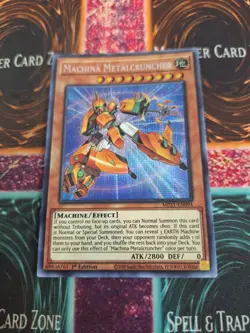 Yugioh Machina Metalcruncher MP21-EN094 Prismatic Secret Rare 1st Edition NM - Image 1