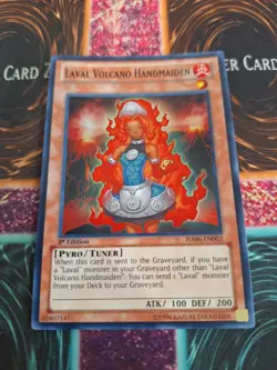 Yugioh Laval Volcano Handmaiden HA06-EN002 Super Rare 1st Edition Near Mint - Image 1