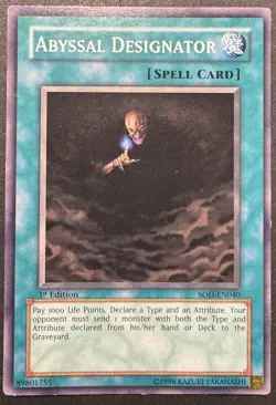 Abyssal Designator SOD-EN040 Soul of the Duelist *1st Edition* YuGiOh TCG - Image 1
