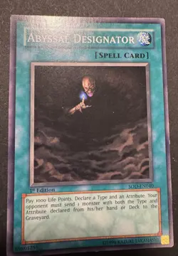 Abyssal Designator SOD-EN040 Soul of the Duelist *1st Edition* YuGiOh TCG - Image 4