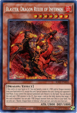 Yugioh! Blaster, Dragon Ruler of Infernos RA03-EN010 Secret Rare NM English - Image 1