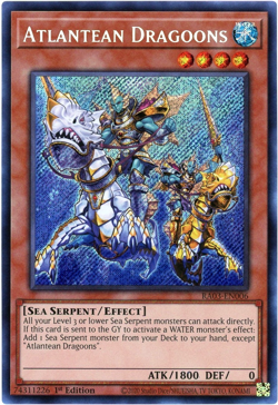 Yugioh! Atlantean Dragoons RA03-EN006 Secret Rare 1st Edition NM English - Image 1