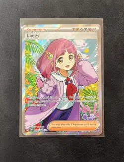 Lacey 166/142 Sv07: Stellar Crown Full Art Trainer Pokemon Card - Image 1