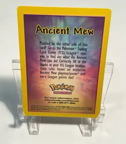 RARE Pokemon Ancient MEW ~ MOVIE PROMO CARD ~ Vtg 2000 ~ Wizards Nintendo - Image 1